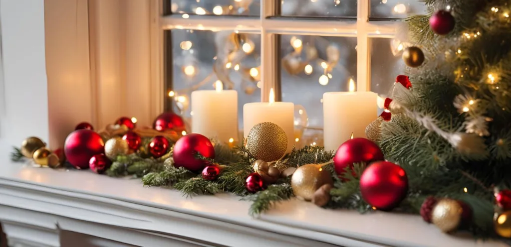 Weihnachtsdeko Fensterbank innen