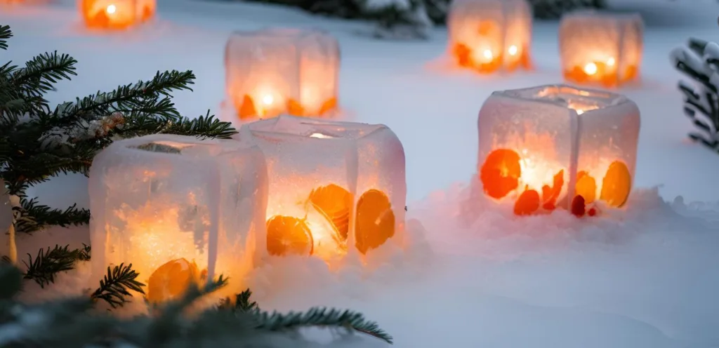 garten weihnachtlich zu schmücken