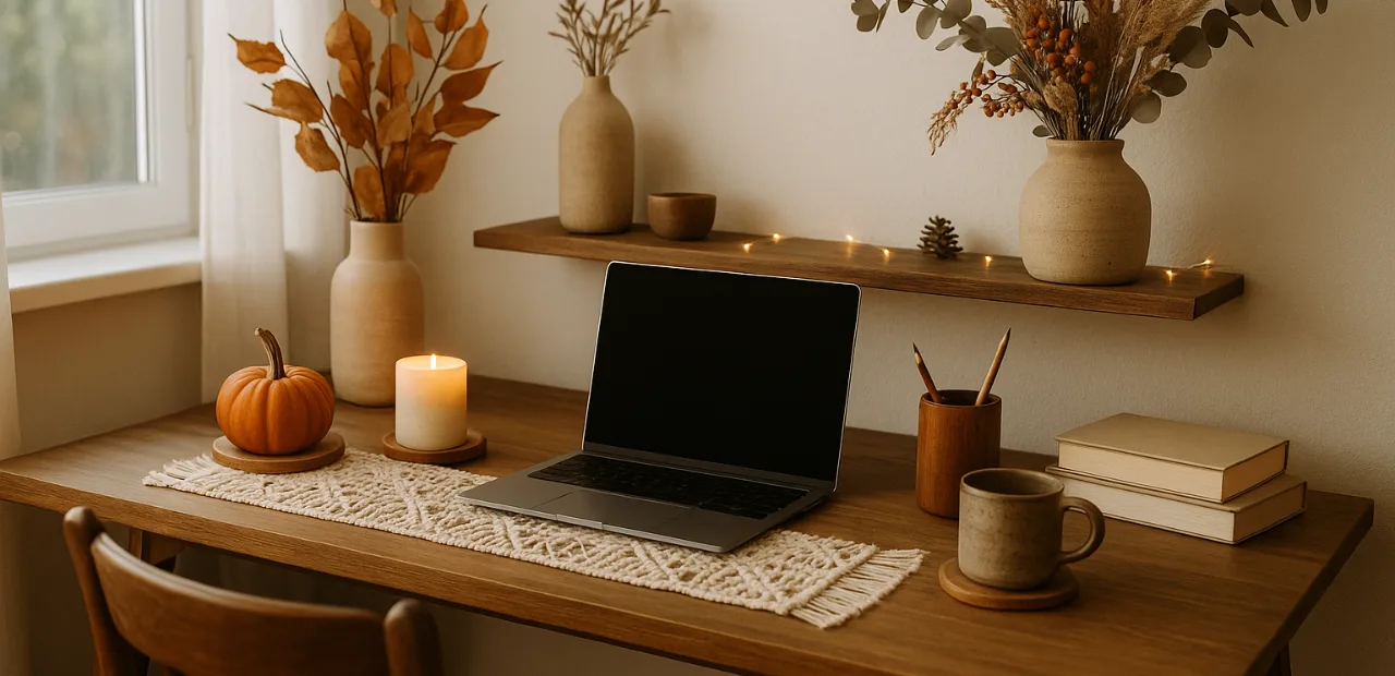 Homeoffice herbstlich dekorieren – 3 gemütliche Ideen fürs Büro Homeoffice-herbstlich-dekorieren