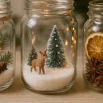 Weckglas Deko Weihnachten mit Kerze, Tannenzweig und Zimt – drei kreative Ideen für gemütliche Feststimmung.