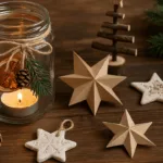 Einfache Bastelideen zu Weihnachten mit Windlichtern, Sternen und Naturmaterialien