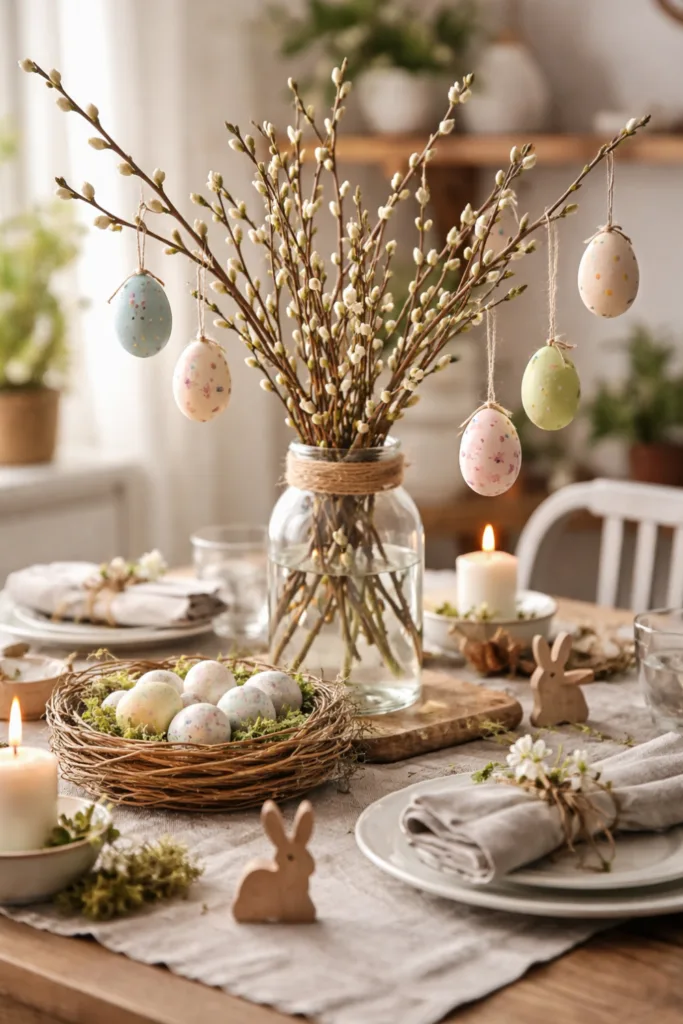 5 wundervolle Osterdeko-Ideen für deinen Esstisch Verspielte Osterdeko für den Esstisch mit DIY-Charme, Blumen und bemalten Eiern