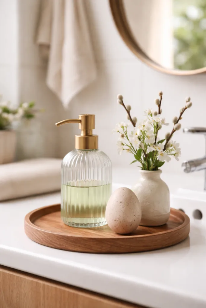 Osterdeko Badezimmer mit Seifenspender